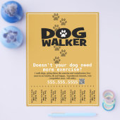 Dog Walker Aangepaste promotionele trappenvel Flyer (Enkel)