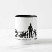 Dog Walker Appreciation Day Silhouette Mok 2 (Midden)