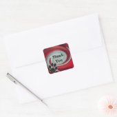 Dog Walker Appreciation Pet Sitter Dank je rood Vierkante Sticker (Envelop)