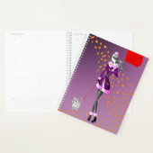 Dog Walker Autumn verlaat paarse Planner (Display)
