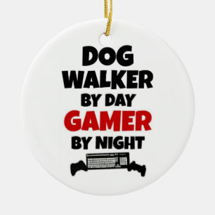 Dog Walker beroemd gemaakt door Day Gamer By Night Keramisch Ornament