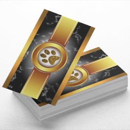 Dog Walker Black Gold | Pet Care Visitekaartje