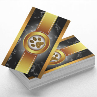 Dog Walker Black Gold | Pet Care Visitekaartje