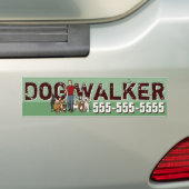 Dog Walker. Dog Walking. Promotie Bumpersticker (Op auto)