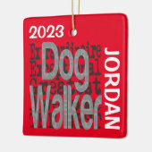 Dog Walker Extraordinaire CUSTOM Keramisch Ornament (Links)