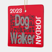 Dog Walker Extraordinaire CUSTOM Keramisch Ornament (Links)