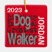 Dog Walker Extraordinaire CUSTOM Keramisch Ornament (Voorkant)