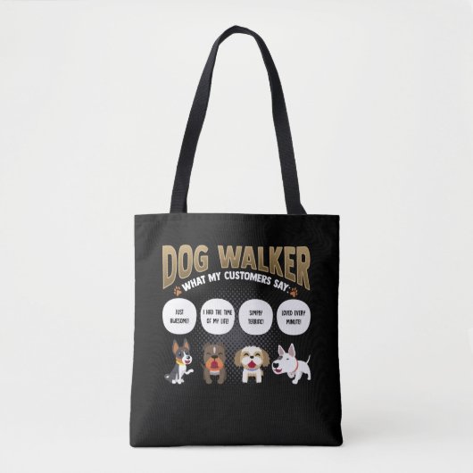 Dog Walker Funny Dog Walking Pet Sitter Gift Draagtas (Voorkant)