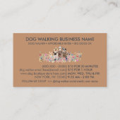Dog Walker Groomer Punch Loyalty Visitekaartje (Achterkant)