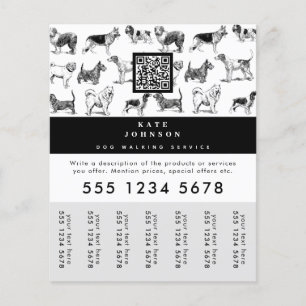 Dog Walker Grooming Dog Trainer Traar-off Labels Flyer