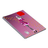 Dog Walker Herfst Bladeren Roze Notitieboek (Rechterzijde)