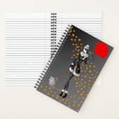 Dog Walker herfstbladeren Notitieboek (Binnen)