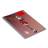 Dog Walker herfstbladeren Notitieboek (Rechterzijde)