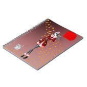 Dog Walker herfstbladeren Notitieboek (Linkerzijde)