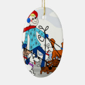 Dog walker keramisch ornament (Rechts)