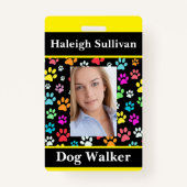 Dog Walker Lanyard Badge (Voorkant)