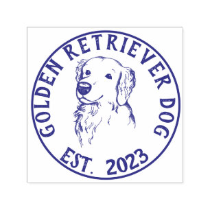 Dog Walker logo Golden Zelfinktende Stempel