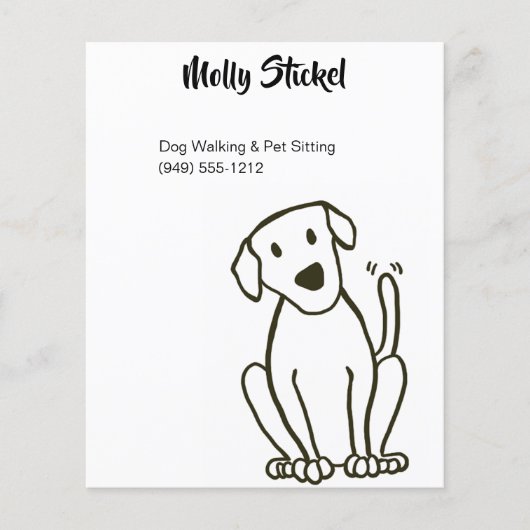 Dog Walker of Pet Sitting Flyer (Voorkant)