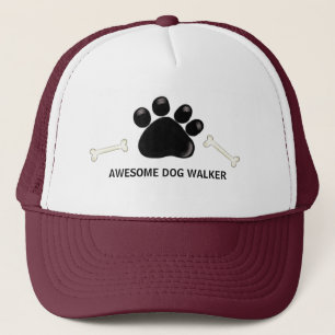 Dog Walker Paw Prints Trucker Pet