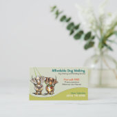 Dog Walker Pet Business Dachshunds Visitekaartje (Staand voorkant)