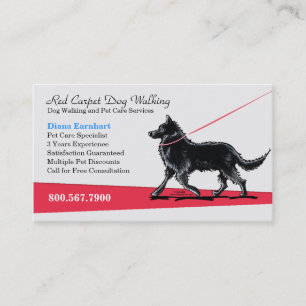 Dog Walker Pet Business Fancy Belgisch Visitekaartje
