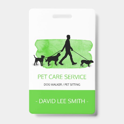 Dog walker / Pet Care Sitting Badge (Voorzijde)