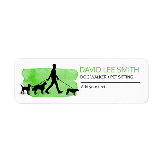 Dog walker/Pet Care Sitting Etiket (Voorkant)