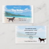 Dog Walker/Pet Sitter Beach Natuur Visitekaartje (Voorkant / Achterkant)