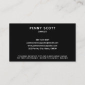 Dog Walker & Pet Sitter Black Visitekaartje (Achterkant)