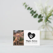 Dog Walker Pet Sitter Foto Visitekaartje (Staand voorkant)