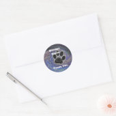 Dog Walker Pet Sitter Swirl Paw Print Appreciation Ronde Sticker (Envelop)