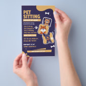 Dog Walker Pet Sitting Dog Trainer Business Flyer (Hand)