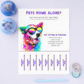 Dog Walker Pet Sitting Gepersonaliseerde Traan She Flyer (Enkel)