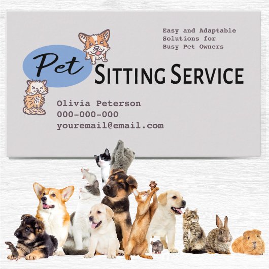Dog Walker Pet Sitting Services Professional Visitekaartje