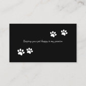 Dog walker, Pet Sitting Services Visitekaartje (Achterkant)