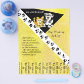 Dog Walker Pet Walking Tear Sheet Custom Flyer (Enkel)