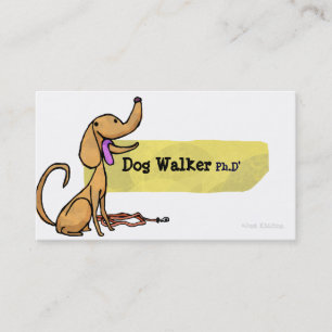 Dog Walker Ph.D. met Visitekaartje Leash