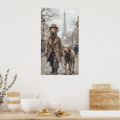 Dog Walker-Poster Poster (Keuken)