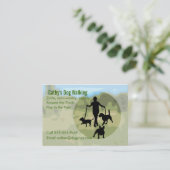 Dog Walker Professional Visitekaartje (Staand voorkant)