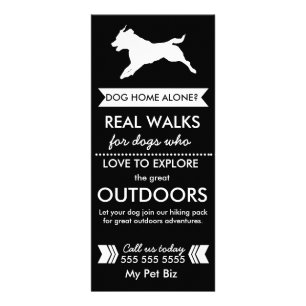 Dog Walker Rack Card - Reclamekaart