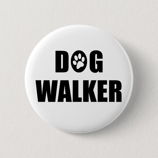 Dog Walker Ronde Button 5,7 Cm (Voorkant)