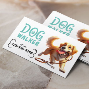Dog Walker Schattige Happy Dog Pet Sitter Visitekaartje