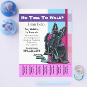 Dog Walker Scottie Pset Specialized Tear Sheet Flyer (Enkel)