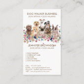 Dog Walker Service Free gift name Visitekaartje (Achterkant)
