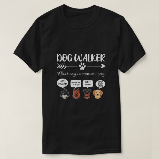 Dog Walker Shirt Dog Walking Gift Funny Dog F (Design voorkant)