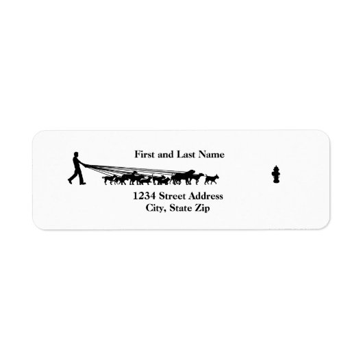 Dog Walker Silhouette Return Address Labels (Voorkant)