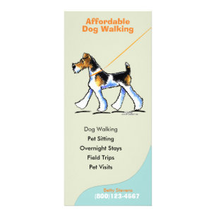 Dog Walker Sitter Business Rate Card Reclamekaart