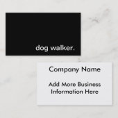 Dog Walker Visitekaartje (Voorkant / Achterkant)