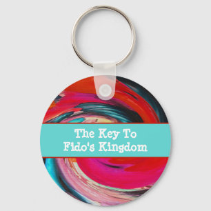 Dog Walker Vivid Swirled Tie Dye Pet Sitter Sleutelhanger