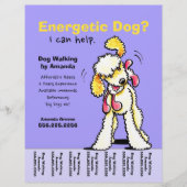 Dog Walker Walker Labradoedle Scheurblad Flyer (Voorkant)